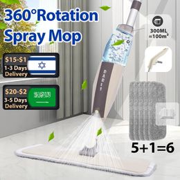 Mops Spray Floor Mop with Reusable Microfiber Pads 360 Degree Handle Mop for Home Kitchen Laminate Wood Ceramic Tiles Floor Cleaning 231009