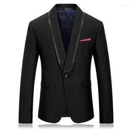 Men's Suits Blazer Stylish Shawl Black Collar 2023 Party Wedding Blazers Stage Wear Gentleman Suit Jacket Seller Recommend Europe Size