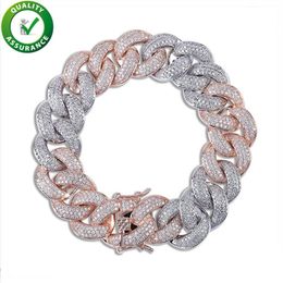 Designer Bracelet Hip Hop Jewellery Men Iced Out Bracelet Bling Diamond Tennis Bracelets Luxury Bangle Love Charm Cuban Link Chain A174n