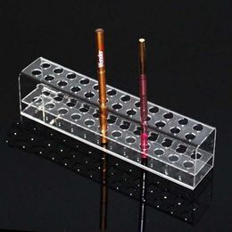 Transparent Jewellery Pouches 24 hole Acrylic Cosmetic box Eyebrow Pencil Brush Protector Makeup Brush Display Stand Organizer270D