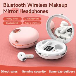 Air-S28 TWS Bluetooth True Wireless HiFi Stereo Make-up Mirror Earphones with Charging Case