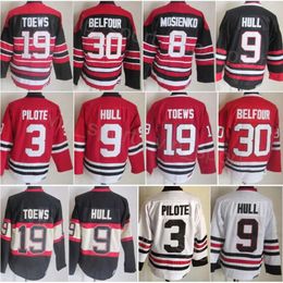 CCM Hockey Retro 9 Bobby Hull Jerseys Retire 8 Bill Mosienko 30 Ed Belfour 19 Jonathan Toews 3 Pierre Pilote 88 Patrick Kane Vintage Classic Stitched For Sport Fans