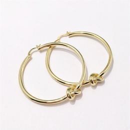 2021 good ear rings womens charm designer Jewellery gold earrings studs hypoallergenic tie a knot copper electroplating fashion part267d