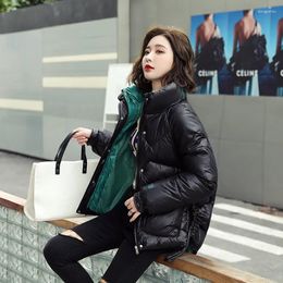 Women's Trench Coats Winter Jacket Parkas Women Down Cotton Warm Female Stand Collar Padded Casual Oversize Coat