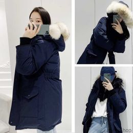 Goose Down Coat Women Winter Jacket Real Wolf Fur Collar Hooded Outdoor Warm and Windproof Coats with Removable Cap Ladies Parka Xs-3xl0yzy