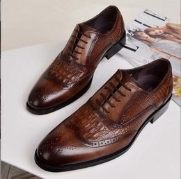 Oxford Quality Footwear Mens Formal Shoes Retro Casual Mens Leather Shoes Banquet Party Men Dress Shoes