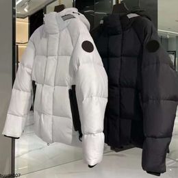 44d9 Plus Size Outerwear Coats New Junction Black Label Reflective Goose Down Jacket Men's and Women's Same Style Couple Short Cold Coat White Smlxl