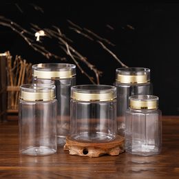 Transparent PET thickened high-end jars ginseng pots Storage Boxes packaging cans