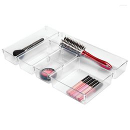 Clothing Storage Drawer Organizer 6-Piece Set Clear Box Clothes Shoe And Belt Ho