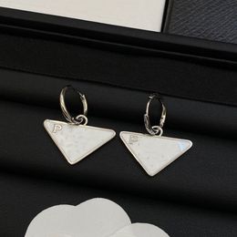 8 Mixed Colours Women Designer Stud Earrings Luxury Style Triangle Pendant Trendy Brass Extravagant Earring Wholesale