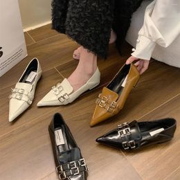 Dress Shoes Bailamos Autumn Flats Women Fashion Pointed Toe Ballet Slip On Casual Loafers Vintage British Oxford Female Mo