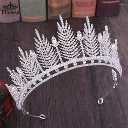 Hair Clips Bridal Accessories Luxurious Pearl Crown Hairband European And American Wedding Golden Leaf Headdress