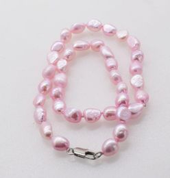 Chains Freshwater Pearl Baby Pink Baroque 7-9mm Necklace 16inch Wholesale Beads Nature