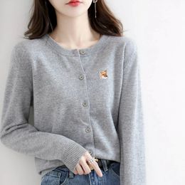 Womens Sweaters shirt embroidery applique cardigan Slim fit womens street coat Harajuku fashion sweater 231007