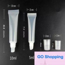 Top Packaging Bottles Empty Lip Gloss Containers 5ML 8ml 10ml 15ML Squeeze Clear Plastic Refillable Lipgloss Tubes Makeup