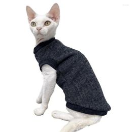 Cat Costumes Sphynx Hairless Clothes Kitten Outfits Thick Warm Vest Wool Autumn Winter Velvet For Devon Rex