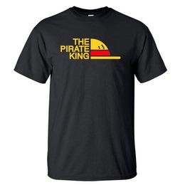 Brand T-Shirt Men The Pirate King T Shirt Mens Luffy Tshirt Summer Tees Japanese Anime Cotton Short Sleeve Men 'S Size S-3XL276O