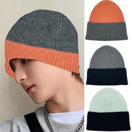 Ball Caps Cuffed Skull Hat Beanie Women Simple Warm Cap