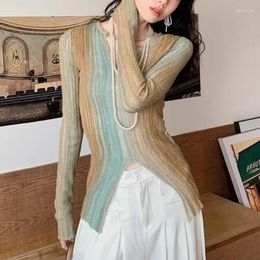 Women's Sweaters Long Sleeve Autumn Women Sweater V-neck Sexy Knitted Pullover 2023 Casual Winter Slim Fit Pull Jumpers Female 29035