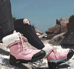 Snowboards Skis Boots Winter Women Snow board Boots Martin Boots Plus Velvet Warm