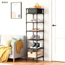 Storage Holders Racks Vertical Shoe Rack Floor Storage Cabinet Living Room Hallway Space-saving Shelf Storage Organizer Home Simple Small Shoe Cabinet 231007