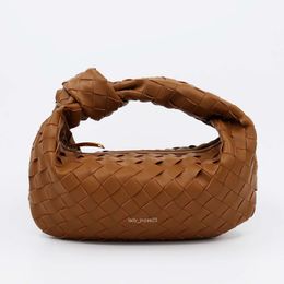 Knots Leather Designer Botteega Bags Jodie Venetas Bag Woven Cloud Bvbag Evening Women's Large Capacity Wrinkled Dumpling Knotted 26cm Simple K8fa