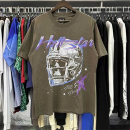 Homens camisetas Hellstar manga tee homens mulheres de alta qualidade streetwear hip hop moda camiseta hell star curto ds