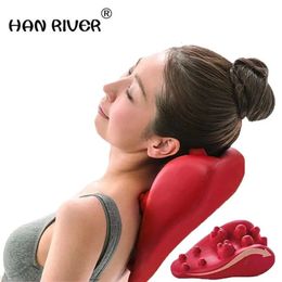 Massaging Neck Pillowws Acupressure massage neck cervical vertebra of neck back massager relieve Health care soothing massage pillow mat 231009