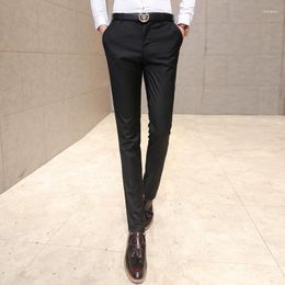 Men's Suits 2023 Suit Pants Men Solid Colour Slim Business Dress Classic Casual Straights Pantalons Mens Wedding