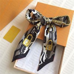 New Arrivals Print Silk Scarf Women Small Bag Ribbon Fashion Female Hair Ribbons Fashion Handbag Scarves 8x120cm277l