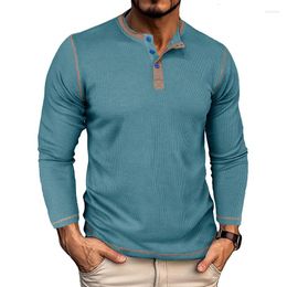 Men's T Shirts Henley For Men Slim Fit Cotton Button Up Long Sleeve Buy T-Shirt Male