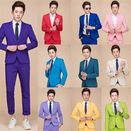 Men's Suits Film Studio Dress Enlarged Suit Host Nightclub Stage Performance Clothing Korean Version Colourful Slim Fit Trend