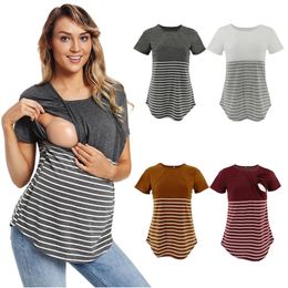 Maternity Tops Tees Maternity Clothes Tops Pregnant Long Sleeve Breastfeeding Blouse Women Top Mama Clothing Pregnancy T-Shirt Premaman 231006