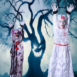 Other Event Party Supplies Electric Halloween Hanger Ghost Joker Nurse Bride Voice Control Chain Terrorist Props House Decoration 231009