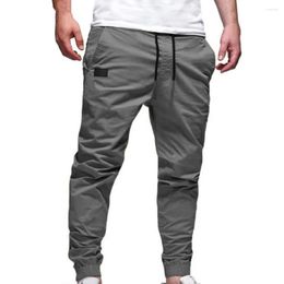 Men's Pants 2023 Multi Pockets Casual Sport Drawstring Ankle Tied Running Training Pant Trousers Joggers Quick Dry Gym Jogging