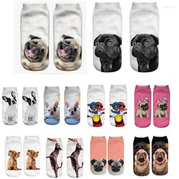 Women Socks Funny Cartoon 3D Dog Print Low Ankle Printed Short Ankel For Men Summer Spring Dropship Animal Sox
