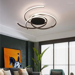 Ceiling Lights Arrival Black White Finish Modern Led Chandelier For Living Room Bedroom Kitchen Office Lamp AC85-265V Fixture