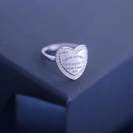 Tiff Ring Designer Jewellery Luxury Fashion Jewellery S925 Sterling Silver Edge Love Small Design Personality Gift Girlfriend accessory