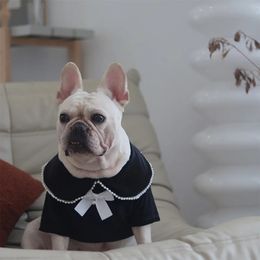 Dog Apparel Autumn Winter Dog Clothes Designer Sweater Schnauzer French Bulldog Teddy Small Medium Dog Luxury Cat Velvet Dress Pet Items 231009