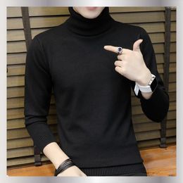 Men's Sweaters 2023 Men Casual Knit Sweaters/Male Slim Fit Turtleneck Tight Shirt Knitted Autumn Winter