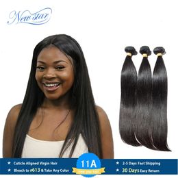 Lace s Brazilian 11A Straight Hair Bundles Star Virgin Human Weaving Natural Colour Cuticle Aligned Raw 231007