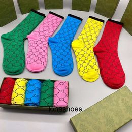5A famous Designer Men women G Letter knitted embroidery cotton socks high quality sports casual socks fashion patterned