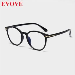 Fashion Sunglasses Frames Evove Round Eyeglasses Men Women TR90 Glasses Frame Man Black Tortoise Transparent Eyewear Fake For Opti2908