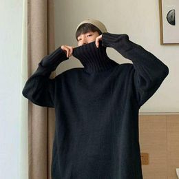 Men's Sweaters Black Turtleneck Sweater For Men Winter Top Knitted Jumpers Clothing Clothes Korean Fashion Streetwear Pullover High Neck