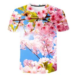 Men's T-Shirts T-shirt 2021 Summer Flower Floral 3D Printing Printed Fashion Street Trend All-match Style325S