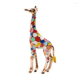 Brooches CINDY XIANG Enamel Giraffe For Women Cute Animal Pin Fashion Jewelry Gold Color Gift Kids Exquisite Broches