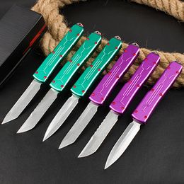 H1091 High End Automatic Tactical Knife D2 Stone Wash Blade Aviation Aluminium Handle Outdoor Camping Hiking Survival Tactical Knives with Nylon Bag