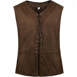 Ethnic Clothing Amazon Mediaeval Renaissance Pirate Gothic Steampunk Vest Lace-up In Stock