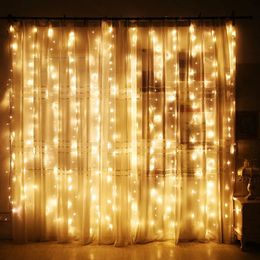RGB Curtain LED String Light Garland USB Remote Lights For Wedding Party Christmas New Year Home Outdoor Decoration