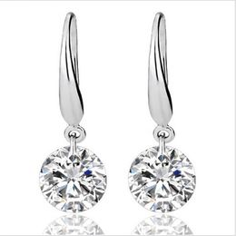 US GIA certificate 2 ct moissanite engagement earring for women 18K white gold moissanite heart shape gemstone earring for women2286
